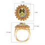 yellow apatite orange sapphire and zircon 18k yellow gold over sterling silver halo ring