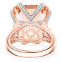 morganite and diamond 14k rose gold ring