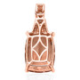 morganite and diamond pendant necklace in 14k rose gold back