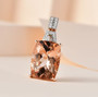 morganite and diamond pendant necklace in 14k rose gold live
