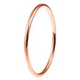 side view of 5mm 14k rose gold bangle bracelet 18 30g