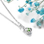 chrome diopside and white zircon necklace in rhodium over sterling silver