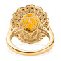 madeira citrine brown and white zircon halo ring in 18k yellow gold over sterling silver