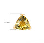 heliodor trillion stud earrings in 18k yellow gold over sterling silver shown for size comparison