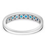 back view of neon apatite half eternity rhodium over sterling silver band ring