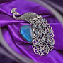 Labradorite-blue-topaz-bali-peacock-sterling-silver-brooch-live-GGS5436
