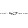clasp detail of multi gemstone peacock pendant necklace in rhodium over sterling silver