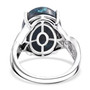 full view of shadowkite and white zircon ring in rhodium over sterling silver