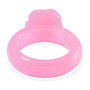 full view of pink jadeite jade solid carved rose ring