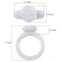 white jadeite jade solid carved rose ring shown for size comparison