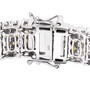 close up of yellow sapphire and moissanite bracelet in rhodium over sterling silver