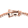 back view of champagne diamond tennis bracelet in 18k rose gold over sterling silver