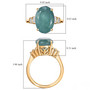 grandidierite and diamond 10k yellow gold ring shown for size comparison
