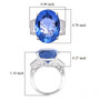 color change fluorite and white zircon ring in rhodium over sterling silver shown for size comparison