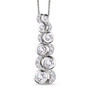 full view of moissanite pendant necklace in 18k yellow gold over sterling silver