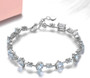 aquamarine bracelet in rhodium over sterling silver
