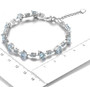 aquamarine bracelet in rhodium over sterling silver