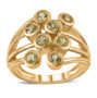 chrysoberyl openwork bubble ring in 18k yellow gold over sterling silver