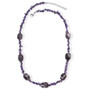 dream amethyst and amethyst tumble and chip necklace in rhodium over sterling silver 18-20"
