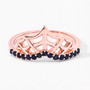 chevron spider web ring with sapphire in 18k rose gold over sterling silver