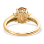 back view of honey scapolite and diamond ring in 18k yellow gold over sterling silver