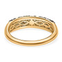 underside gallery view of the Demantoid Garnet Cluster Band Ring, featuring open filigree detailing and smooth 18k yellow gold interior finish