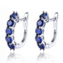 iolite hoop earrings in rhodium over sterling silver