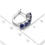 iolite hoop earrings in rhodium over sterling silver shown for size comparison