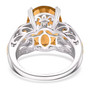 back view of citrine trilogy ring in 18k yellow gold and rhodium over 925 sterling silver