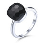 prasiolite invisible set solitaire ring in rhodium over sterling silver