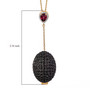 convertible black spinel and rhodolite garnet necklace in 18k yellow gold over sterling silver