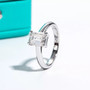 Emerald Cut Moissanite Solitaire Engagement Ring in Rhodium over Sterling Silver 2ct