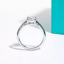 Emerald Cut Moissanite Solitaire Engagement Ring in Rhodium over Sterling Silver 2ct