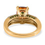 back view of madeira citrine chrome diopside and zircon ring in 18k yellow gold over sterling silver