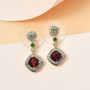 madeira citrine chrome diopside and zircon drop earrings in 18k yellow gold over sterling silver