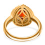 back view of madeira citrine chrome diopside and zircon pear double halo ring in 18k yellow gold over sterling silver