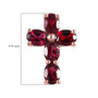 size dimensions of anthill garnet cross stud earring in 18k rose gold over sterling silver