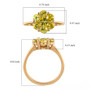 full view of yellow tourmaline round cluster ring in 18k yellow gold over sterling silver