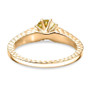 lab yellow diamond round solitaire wedding ring in 10k yellow gold