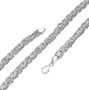 byzantine chain sterling silver necklace rhodium plated clasp detail