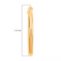 classic high polished 14k yellow gold 20mm hoop earrings shown for size comparison