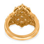 golden tanzanite and white zircon accents cluster ring in 18k yellow gold over sterling silver