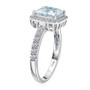 side view of lab diamond princess cut halo wedding ring in 950 platinum