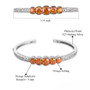 sphalerite hinged cuff bracelet in rhodium over sterling silver shown for size comparison