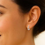 lab diamond inside outside hoop earrings in rhodium over sterling silver g-h si shown for size comparison