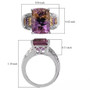 ametrine concave cut with citrine and amethyst rhodium over sterling silver ring scale measurements