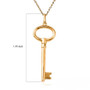 key pendant necklace in 18k yellow gold over sterling silver 5 20g shown for size comparison