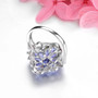 Tanzanite Cluster Ring In Rhodium over 925 Sterling Silver 3.00ctw Tanzanite Cluster Ring In Rhodium over 925 Sterling Silver 3.00ctw