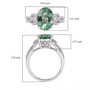 mint green tourmaline diamond ring measurements