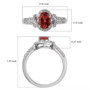 pink apatite and white zircon ring in rhodium over sterling silver shown for size comparison